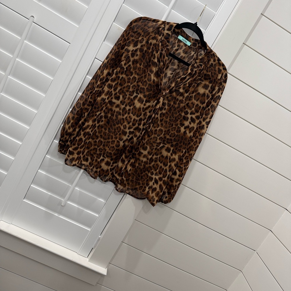 Leopard Print Blouse - image 1